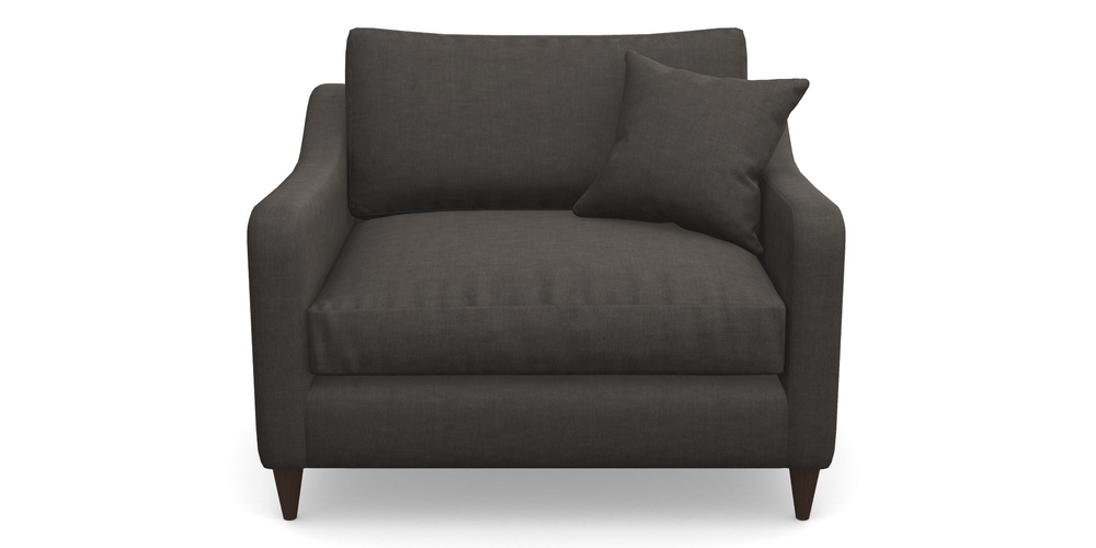 Product photograph of Rye Snuggler In Super Soft Velvet - Mocha from Sofas and Stuff Limited