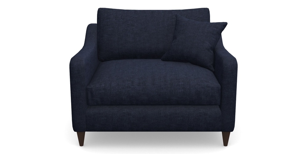 Product photograph of Rye Snuggler In Super Soft Velvet - Navy from Sofas and Stuff Limited