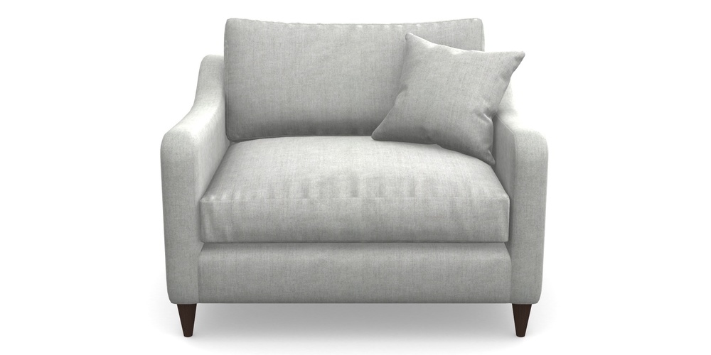 Product photograph of Rye Snuggler In Super Soft Velvet - Silver from Sofas and Stuff Limited