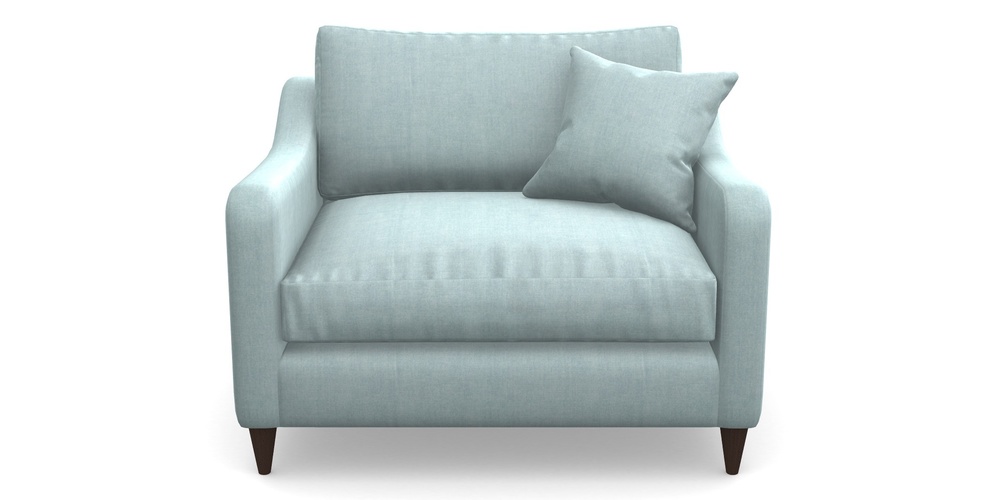 Product photograph of Rye Snuggler In Super Soft Velvet - Sky from Sofas and Stuff Limited