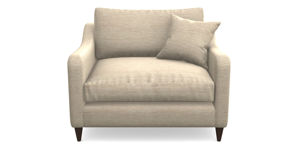 Product photograph of Rye Snuggler In Textured Velvet - Almond from Sofas and Stuff Limited