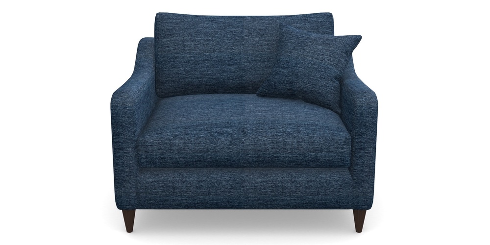 Product photograph of Rye Snuggler In Textured Velvet - Denim from Sofas and Stuff Limited