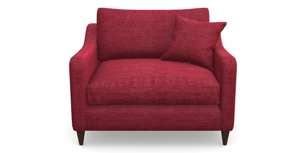 Product photograph of Rye Snuggler In Textured Velvet - Firebrick from Sofas and Stuff Limited