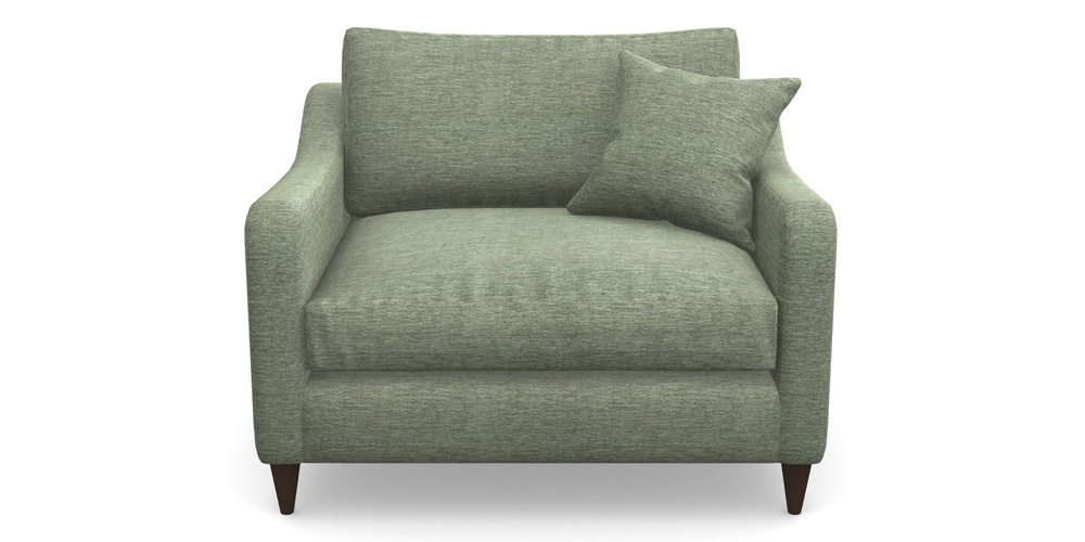 Product photograph of Rye Snuggler In Textured Velvet - Seagrass from Sofas and Stuff Limited