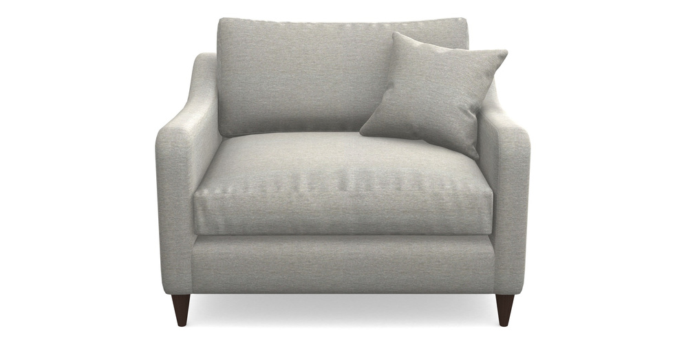 Product photograph of Rye Snuggler In Textured Velvet - Silver from Sofas and Stuff Limited