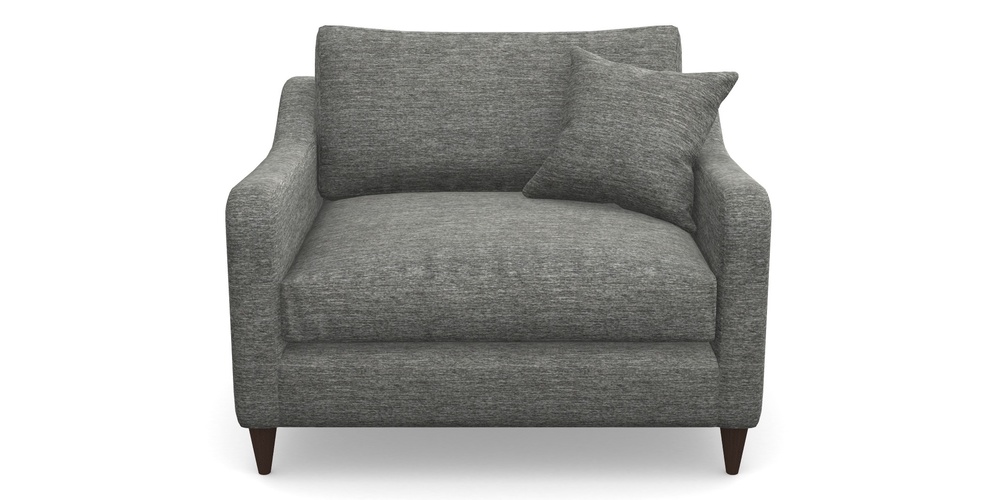 Product photograph of Rye Snuggler In Textured Velvet - Slate from Sofas and Stuff Limited