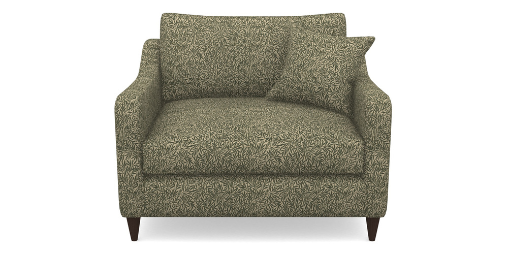 Product photograph of Rye Snuggler In V A Drawn From Nature Collection - Willow - Dark Green from Sofas and Stuff Limited
