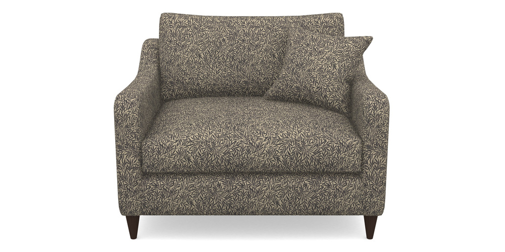 Product photograph of Rye Snuggler In V A Drawn From Nature Collection - Willow - Navy from Sofas and Stuff Limited