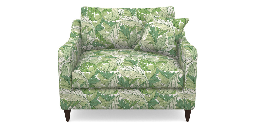 Product photograph of Rye Snuggler In William Morris Collection - Acanthus - Leaf Green from Sofas and Stuff Limited