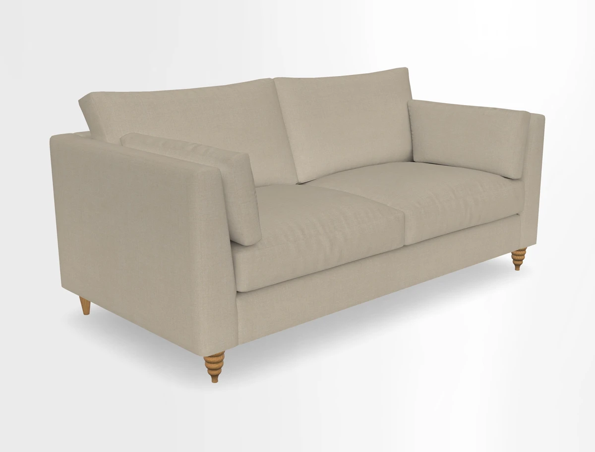 Saltdean 3 seater sofa in Covertex Lombardia Bianco