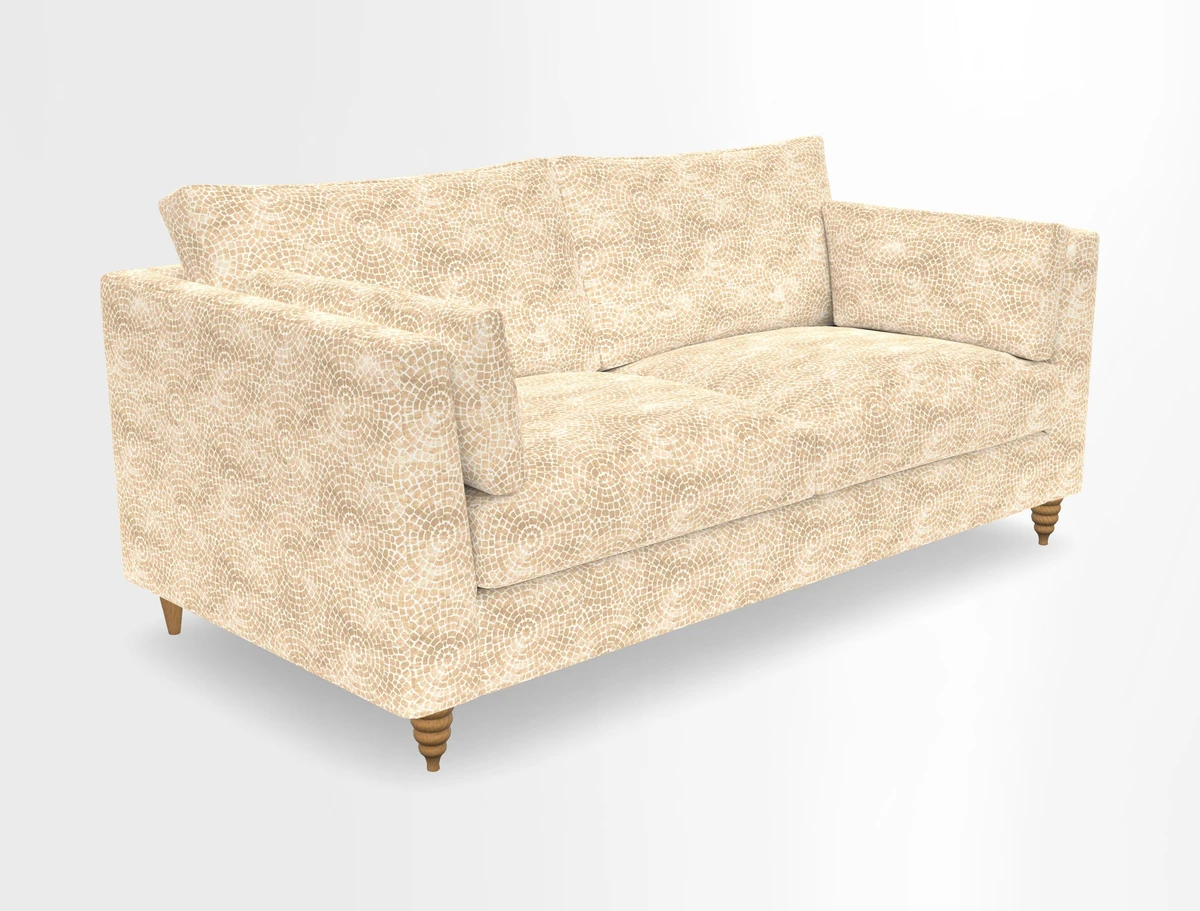 Saltdean 3 seater sofa in Covertex Lombardia Bianco
