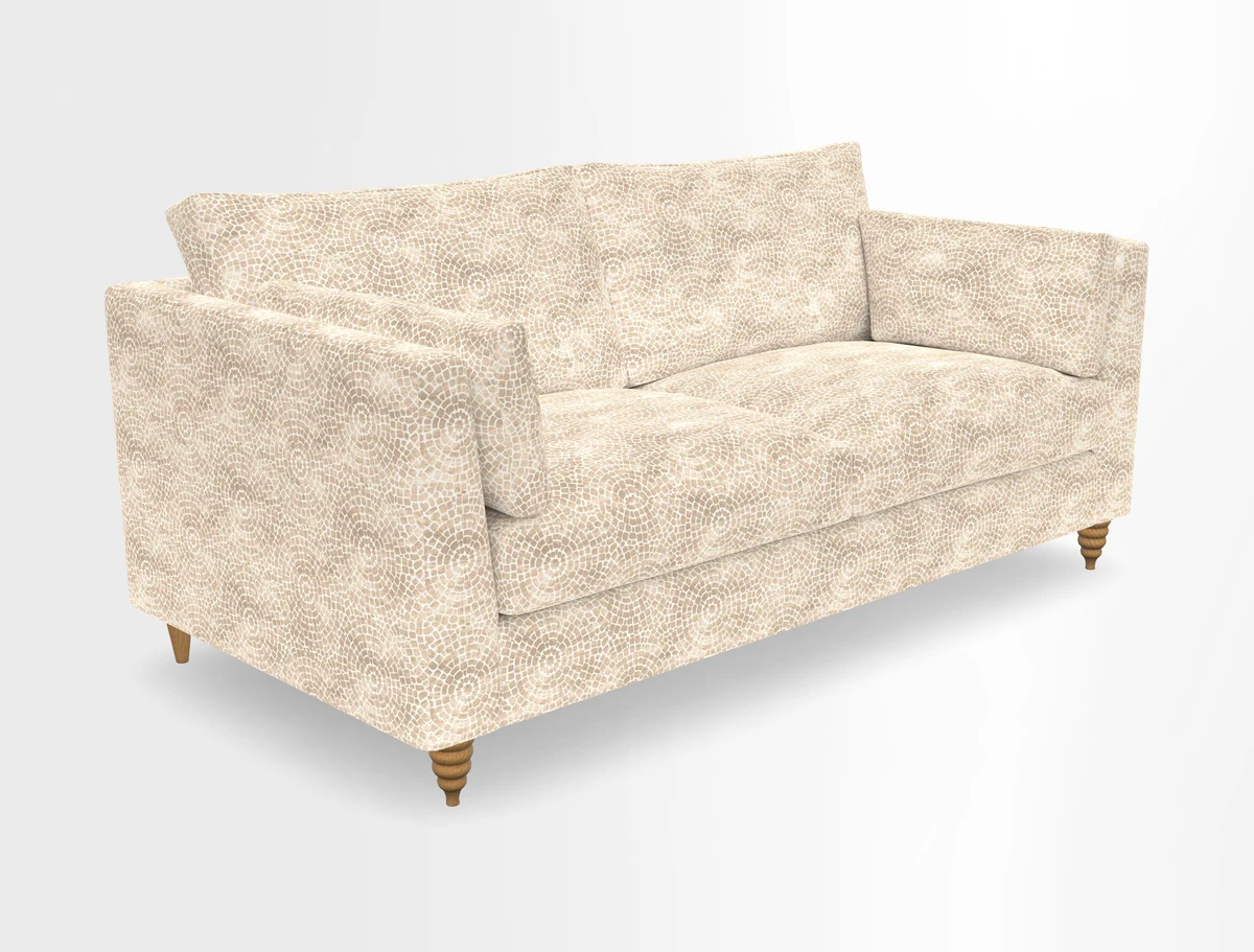 Saltdean 3 seater sofa in Covertex Lombardia Bianco