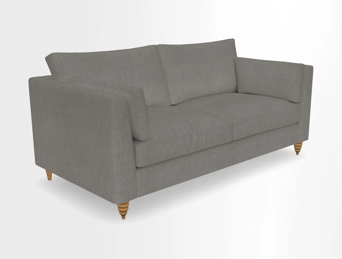 Saltdean 3 seater sofa in Covertex Lombardia Bianco