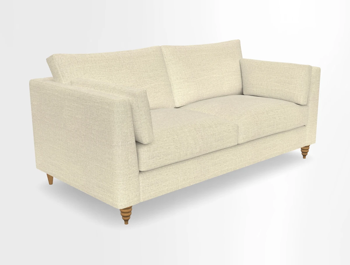 Saltdean 3 seater sofa in Covertex Lombardia Bianco