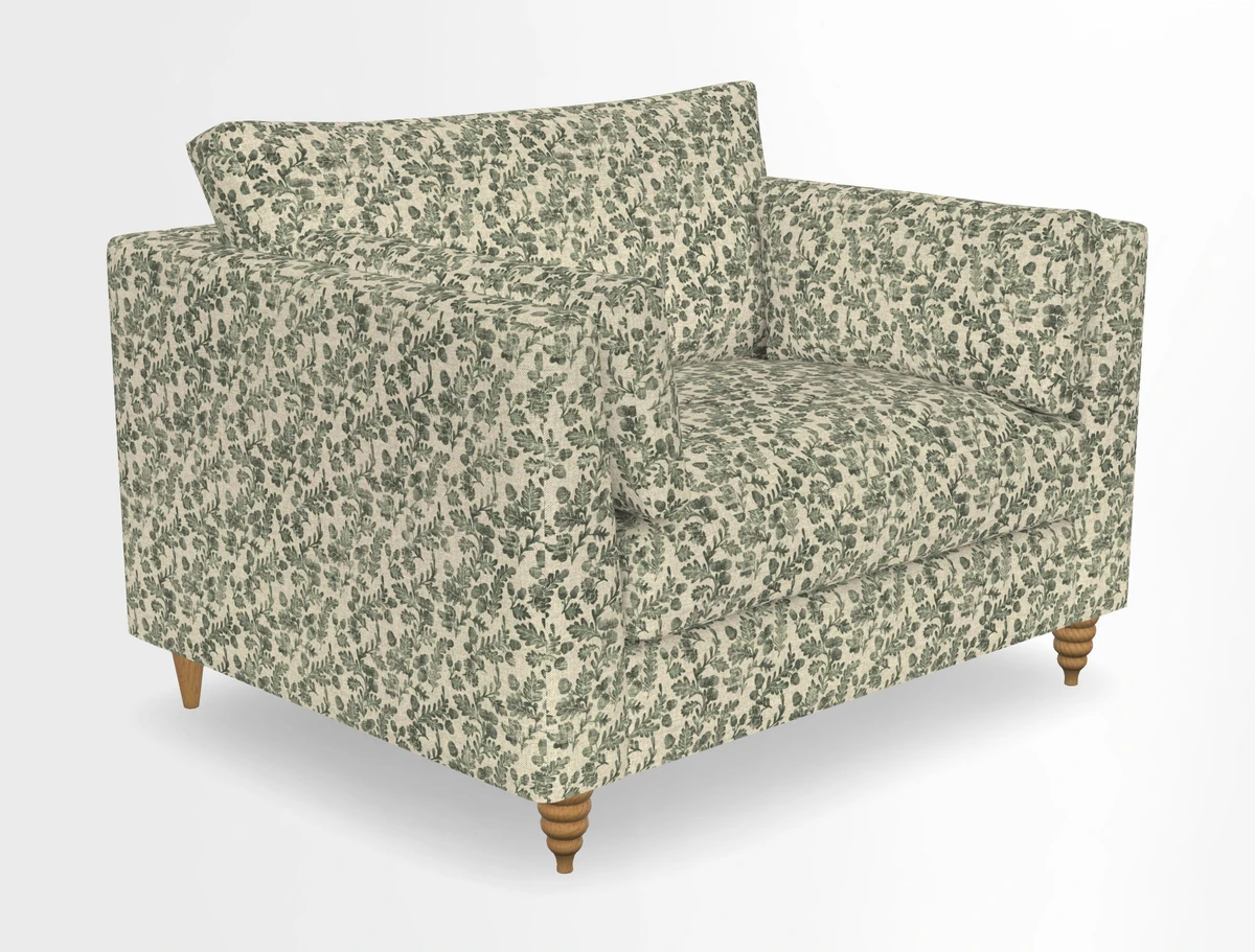 Saltdean snuggler in Linwood Tango Velvet Rosewood