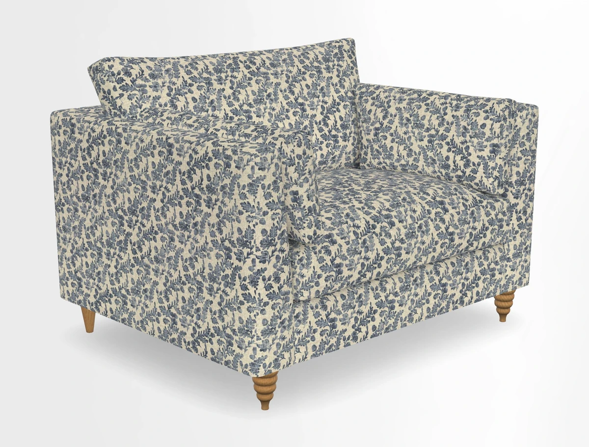 Saltdean snuggler in Linwood Tango Velvet Rosewood