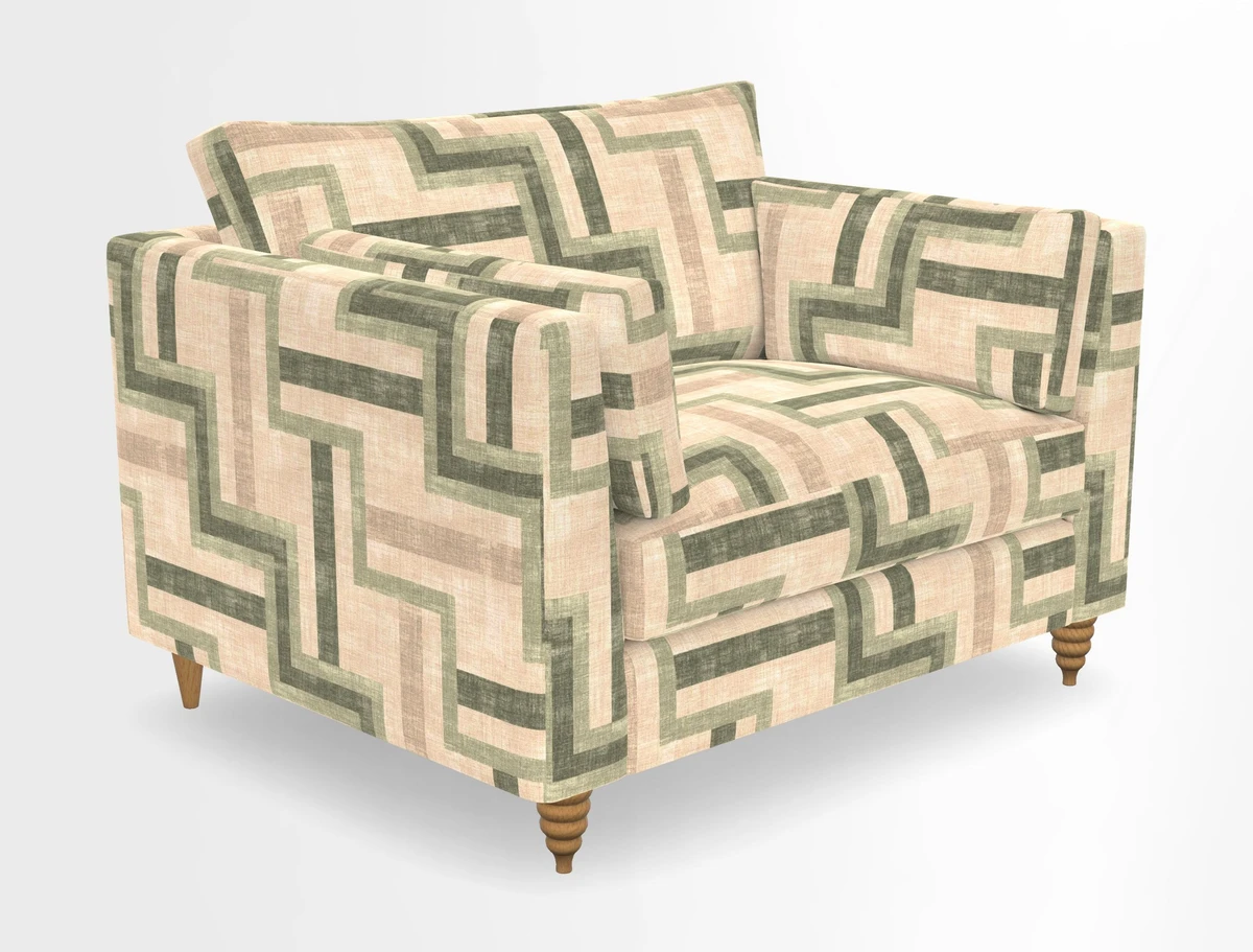 Saltdean snuggler in Linwood Tango Velvet Rosewood