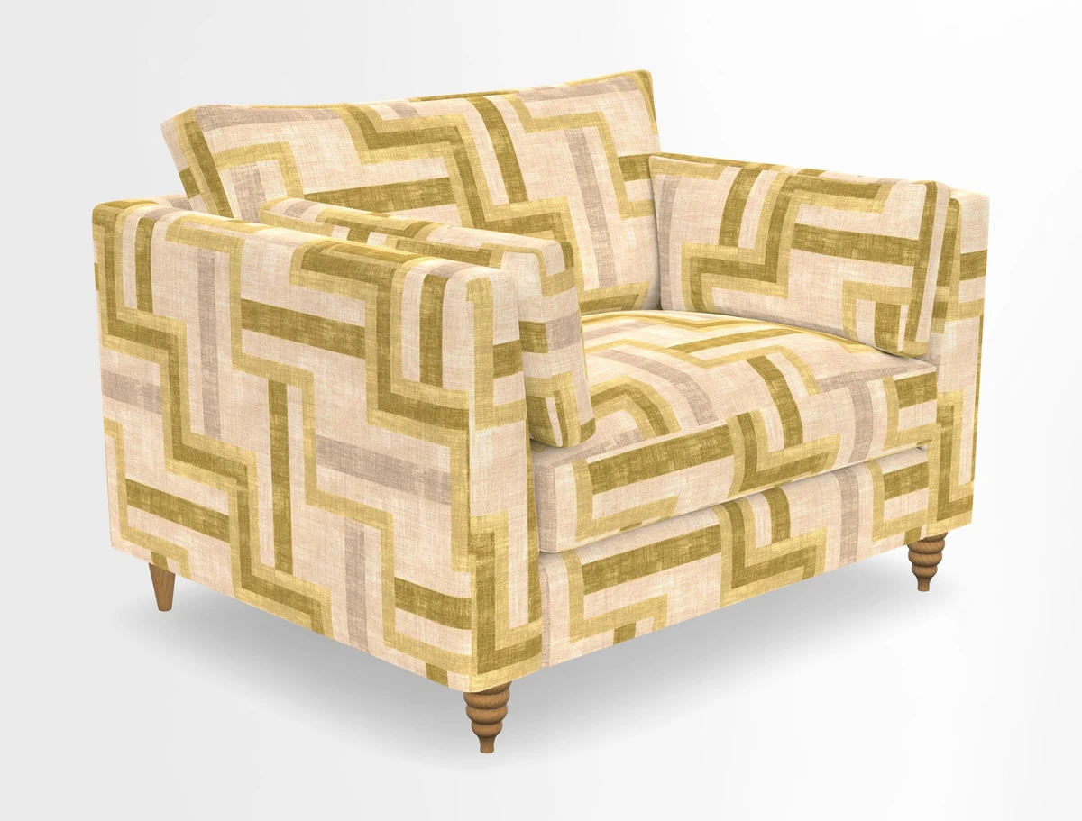 Saltdean snuggler in Linwood Tango Velvet Rosewood