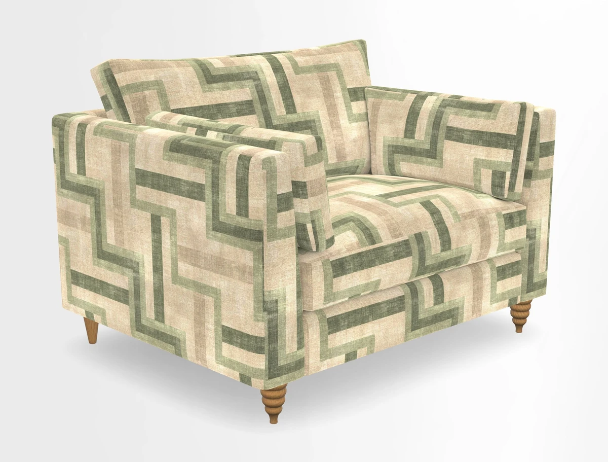 Saltdean snuggler in Linwood Tango Velvet Rosewood