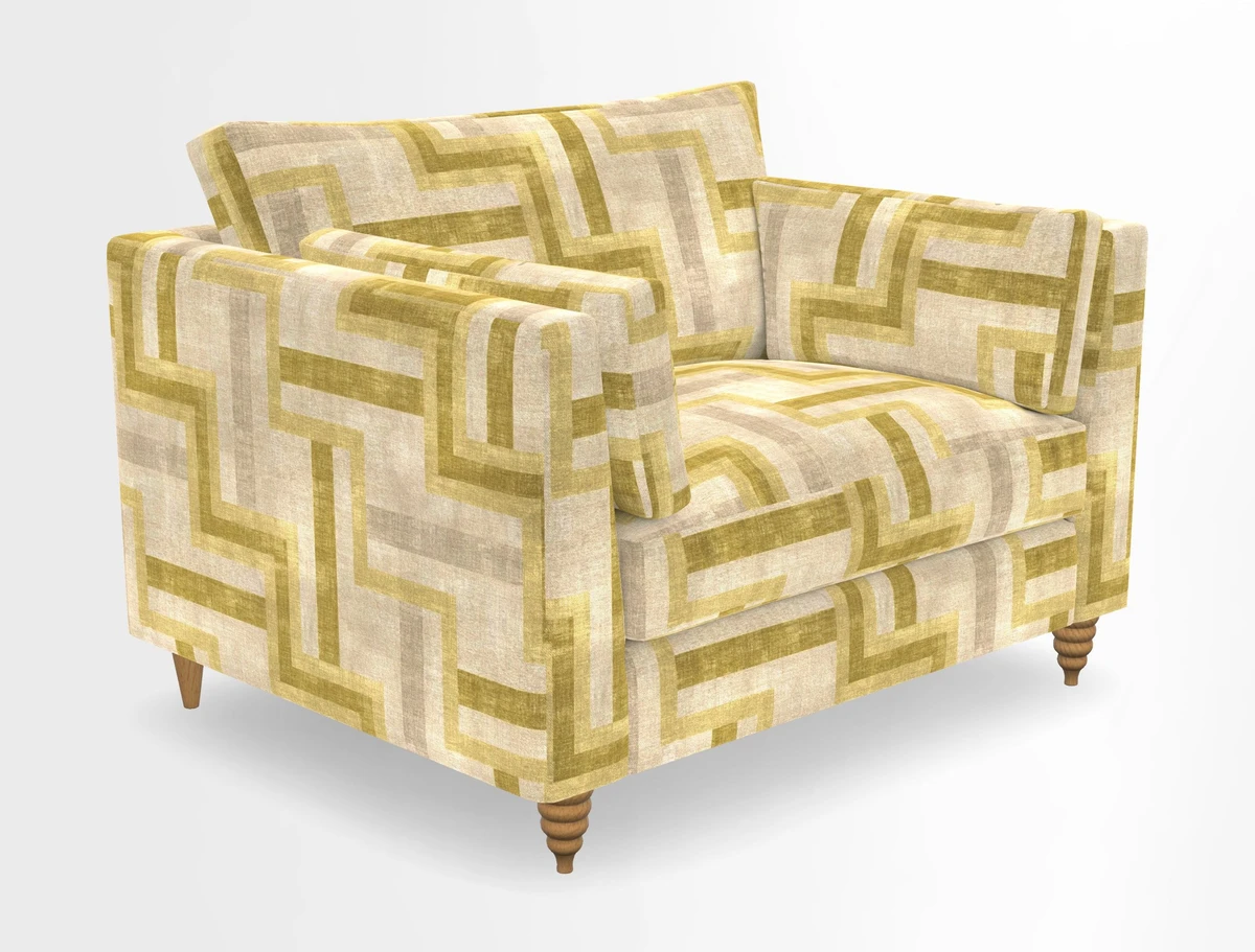 Saltdean snuggler in Linwood Tango Velvet Rosewood
