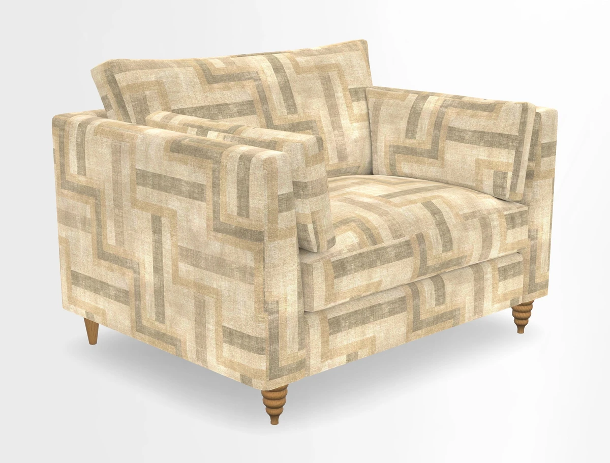 Saltdean snuggler in Linwood Tango Velvet Rosewood