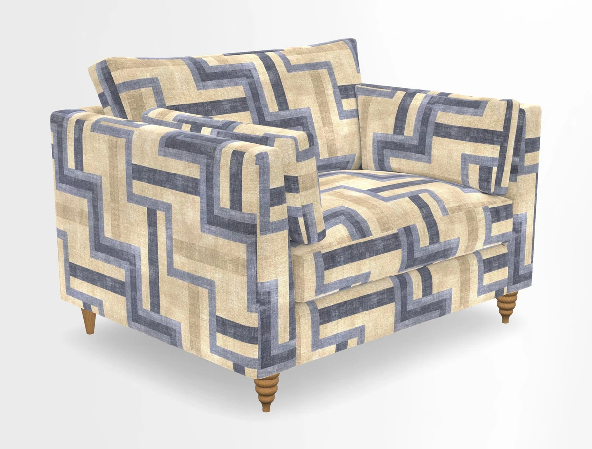 Saltdean snuggler in Linwood Tango Velvet Rosewood