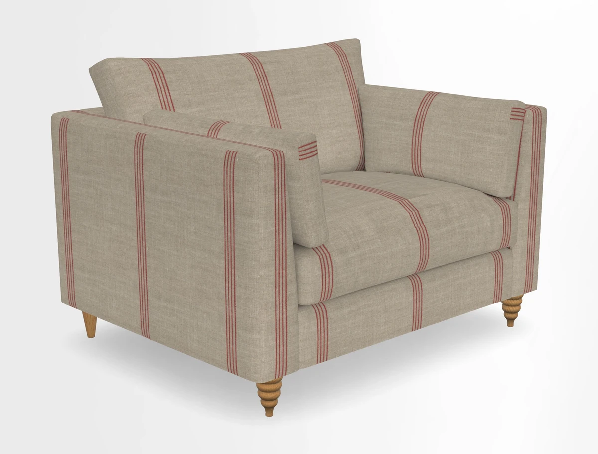 Saltdean snuggler in Linwood Tango Velvet Rosewood