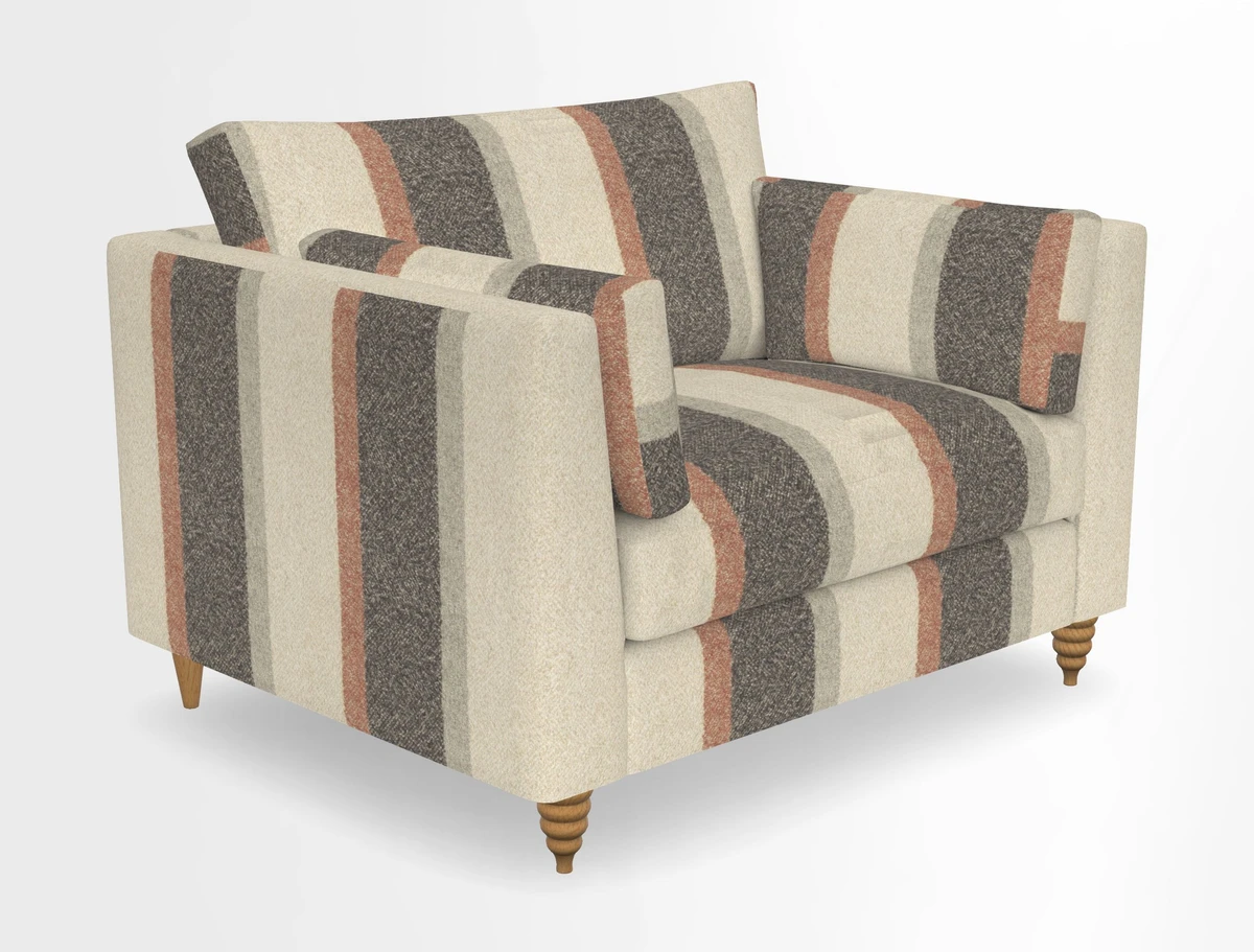 Saltdean snuggler in Linwood Tango Velvet Rosewood