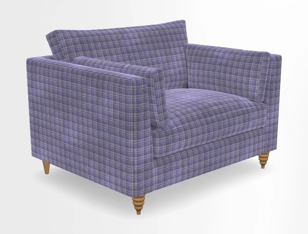 Saltdean snuggler in Linwood Tango Velvet Rosewood