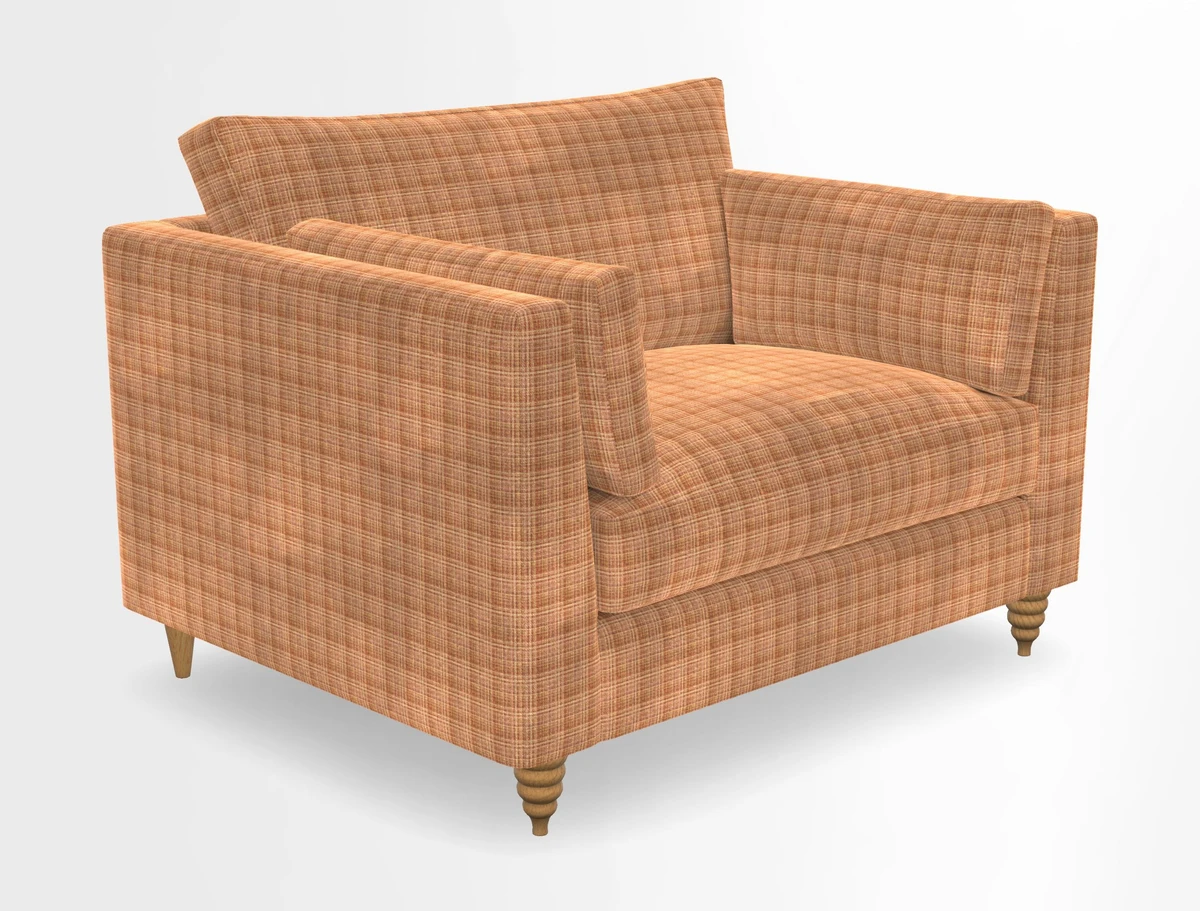 Saltdean snuggler in Linwood Tango Velvet Rosewood