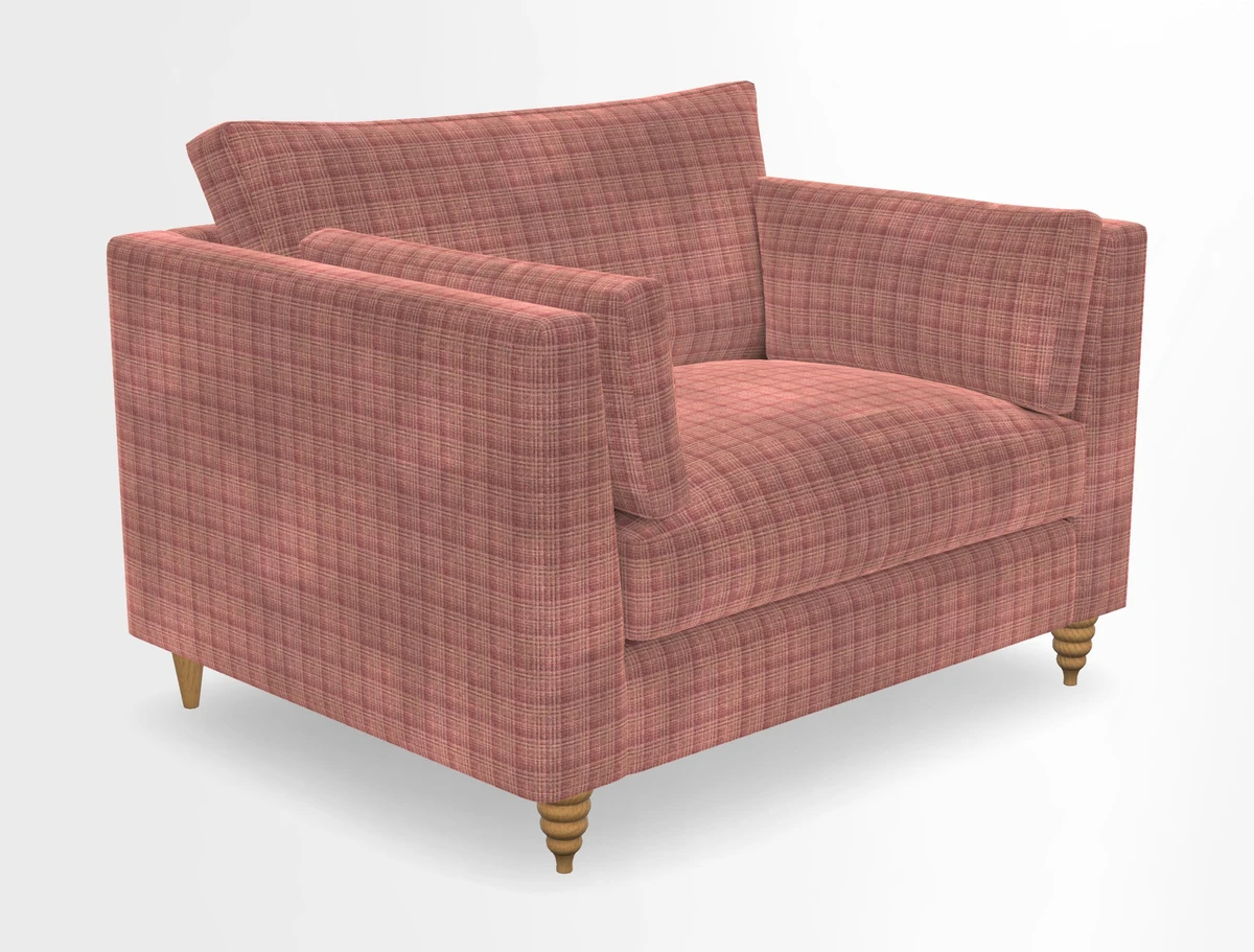 Saltdean snuggler in Linwood Tango Velvet Rosewood
