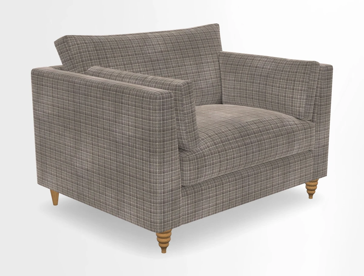 Saltdean snuggler in Linwood Tango Velvet Rosewood