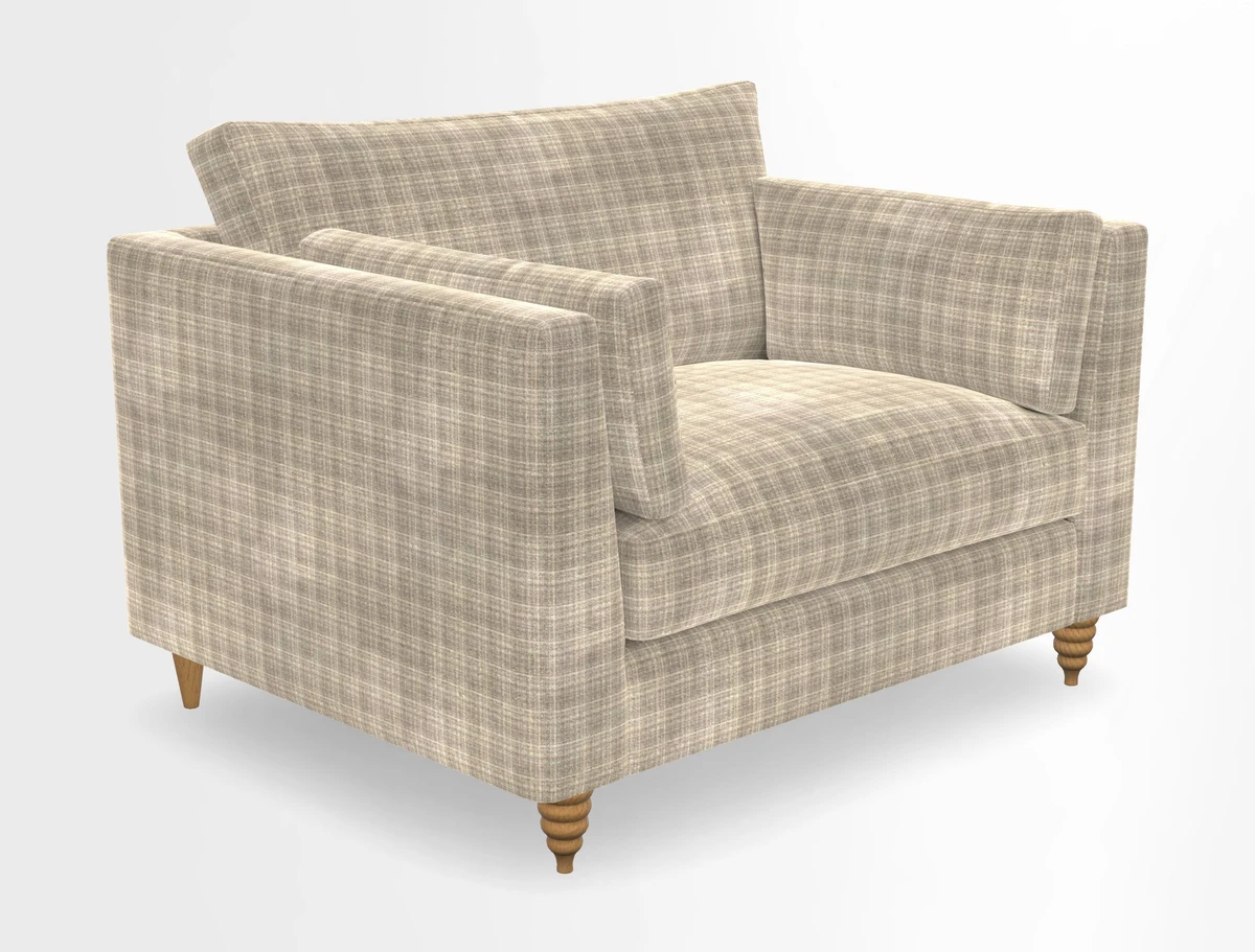 Saltdean snuggler in Linwood Tango Velvet Rosewood