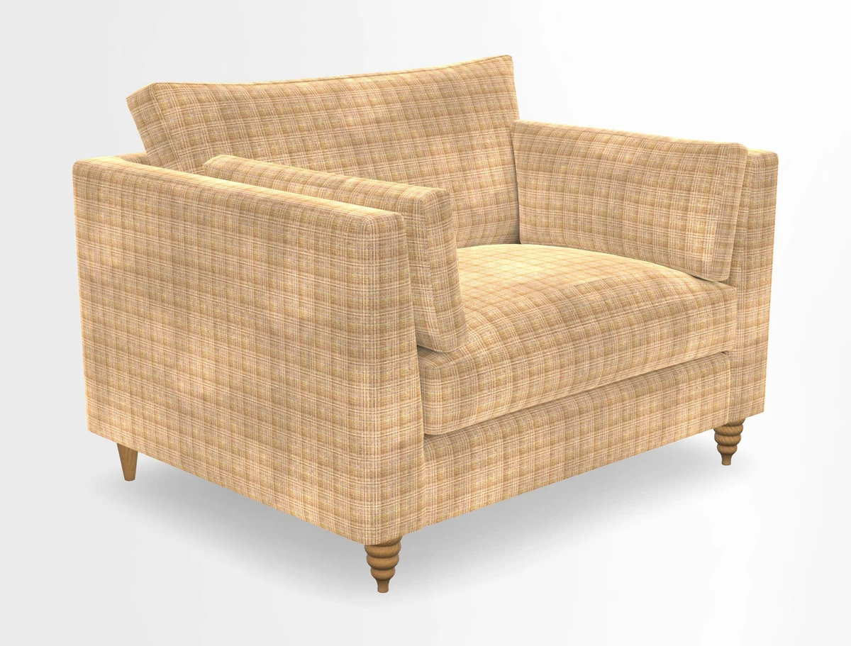 Saltdean snuggler in Linwood Tango Velvet Rosewood