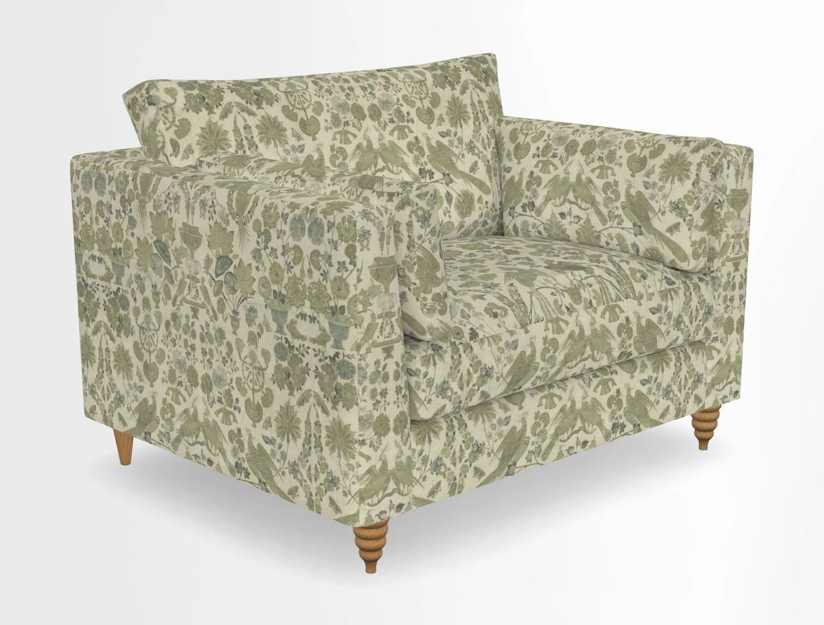 Saltdean snuggler in Linwood Tango Velvet Rosewood