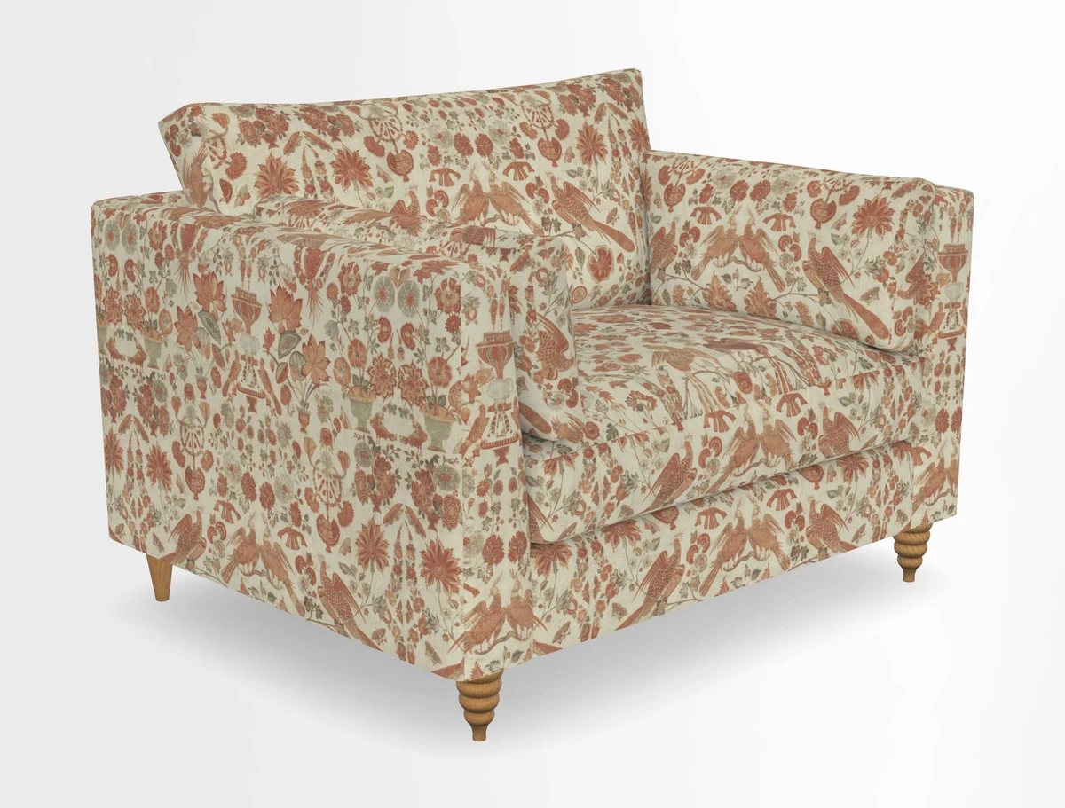 Saltdean snuggler in Linwood Tango Velvet Rosewood