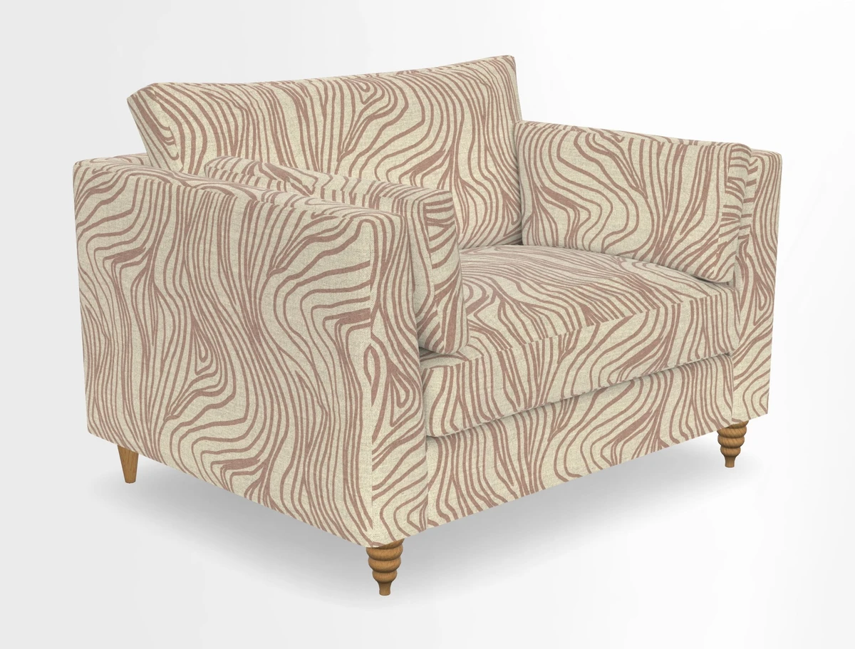 Saltdean snuggler in Linwood Tango Velvet Rosewood