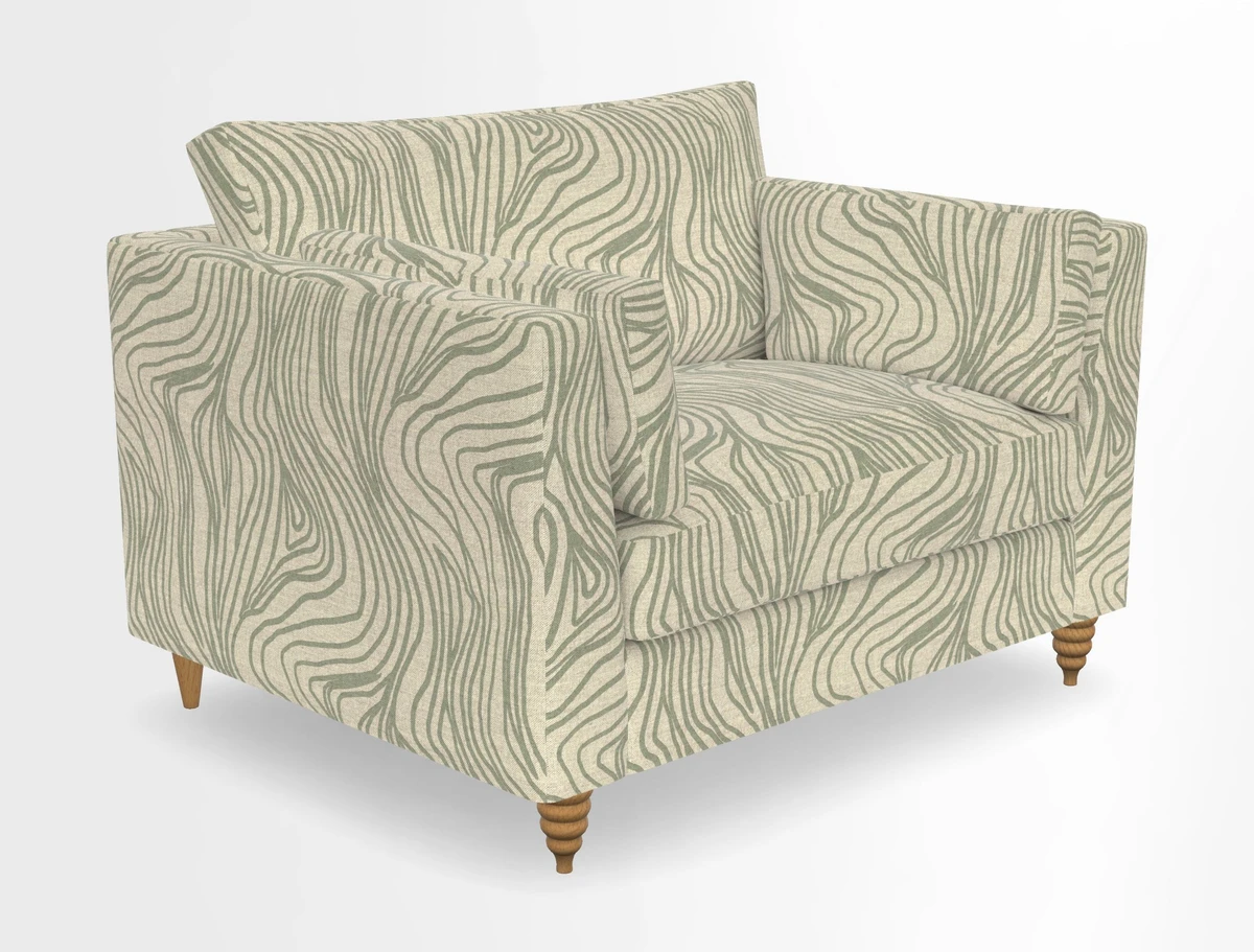 Saltdean snuggler in Linwood Tango Velvet Rosewood