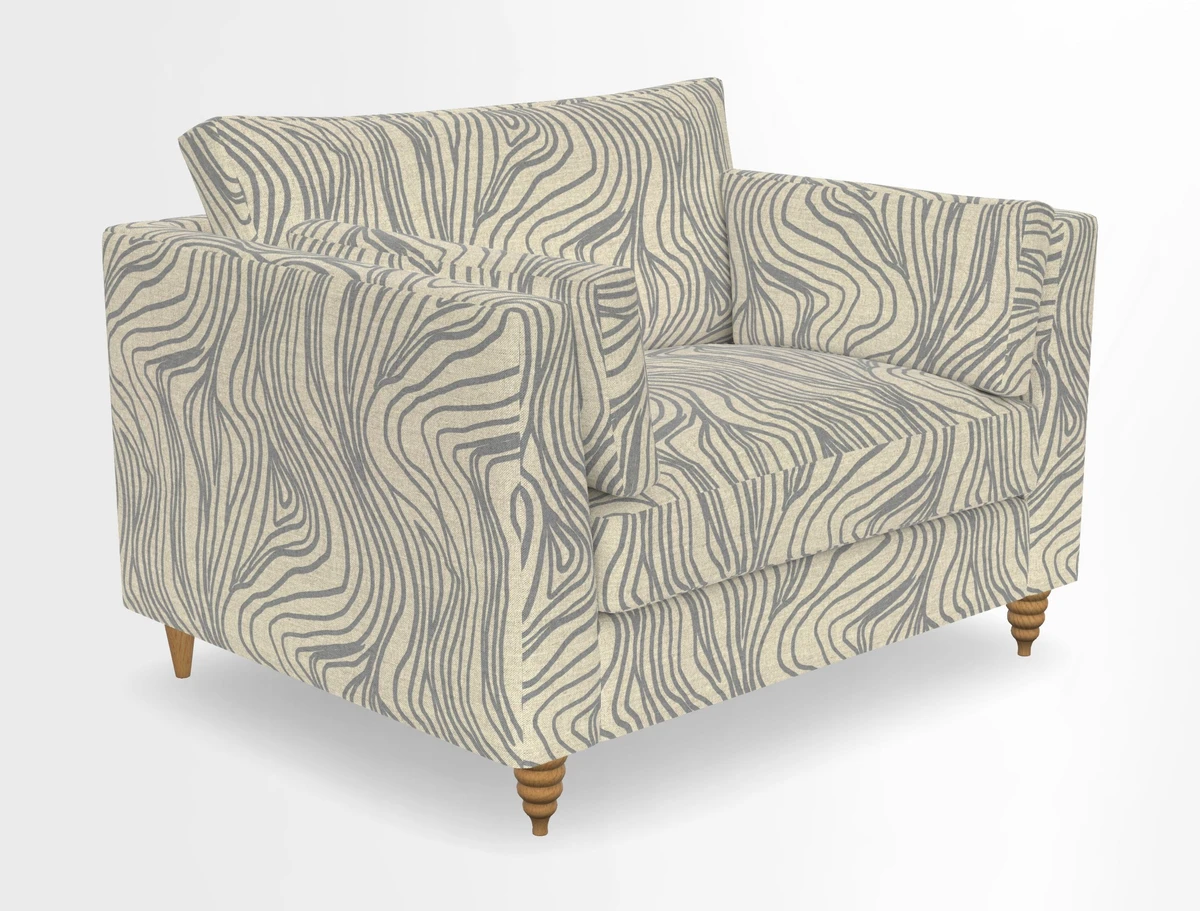 Saltdean snuggler in Linwood Tango Velvet Rosewood