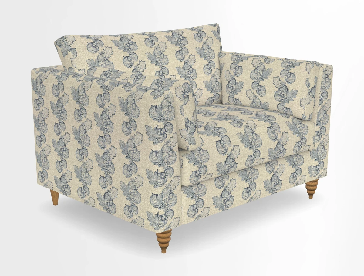Saltdean snuggler in Linwood Tango Velvet Rosewood