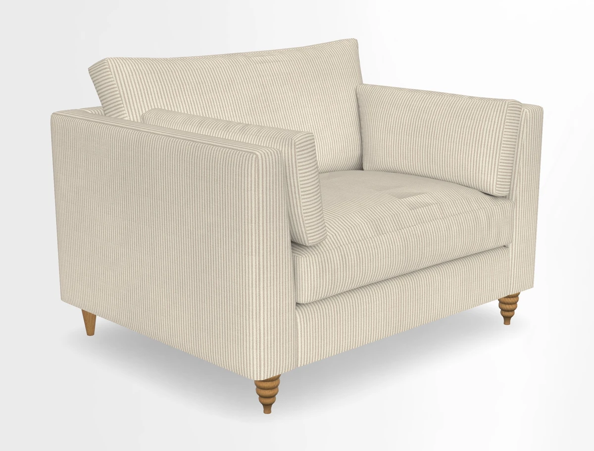 Saltdean snuggler in Linwood Tango Velvet Rosewood