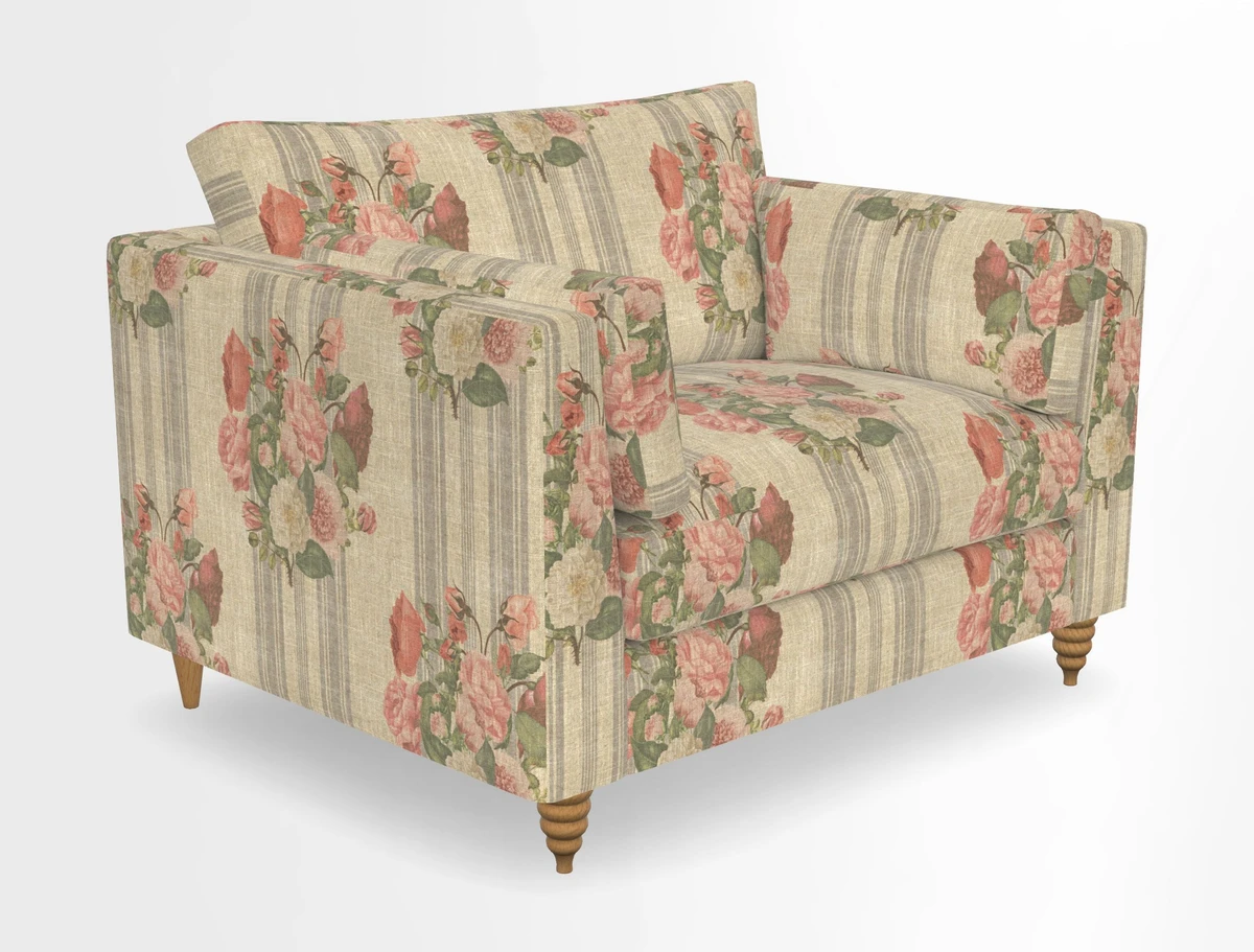 Saltdean snuggler in Linwood Tango Velvet Rosewood