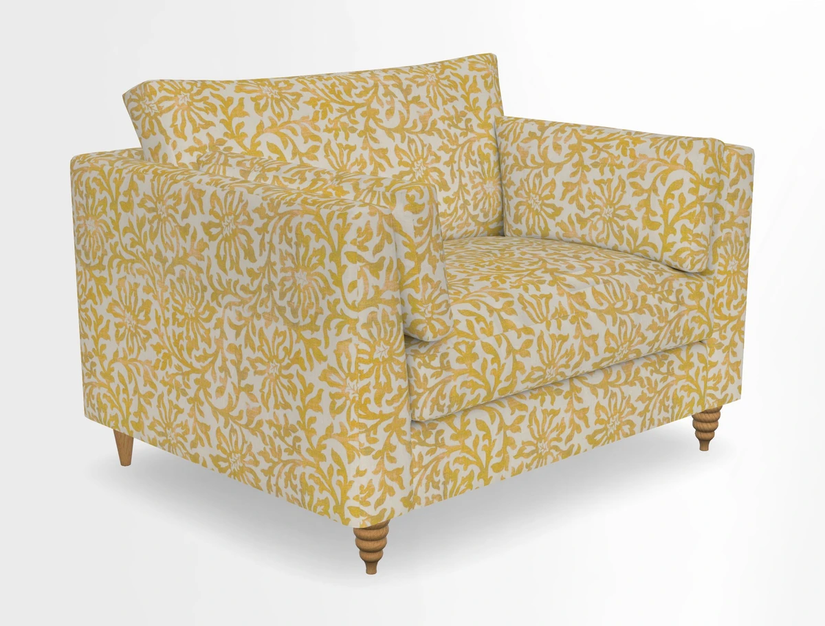 Saltdean snuggler in Linwood Tango Velvet Rosewood