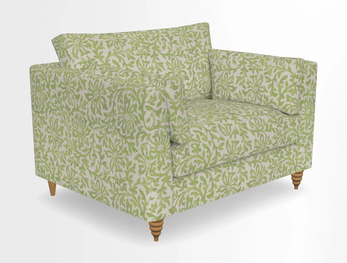 Saltdean snuggler in Linwood Tango Velvet Rosewood