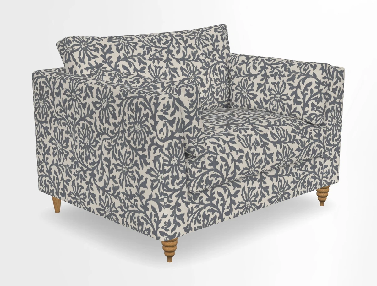 Saltdean snuggler in Linwood Tango Velvet Rosewood