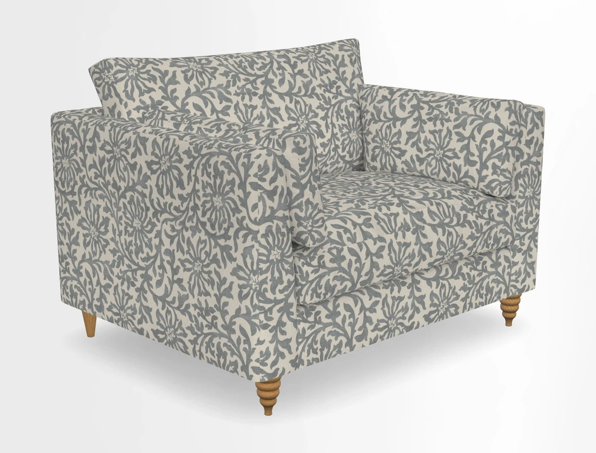 Saltdean snuggler in Linwood Tango Velvet Rosewood