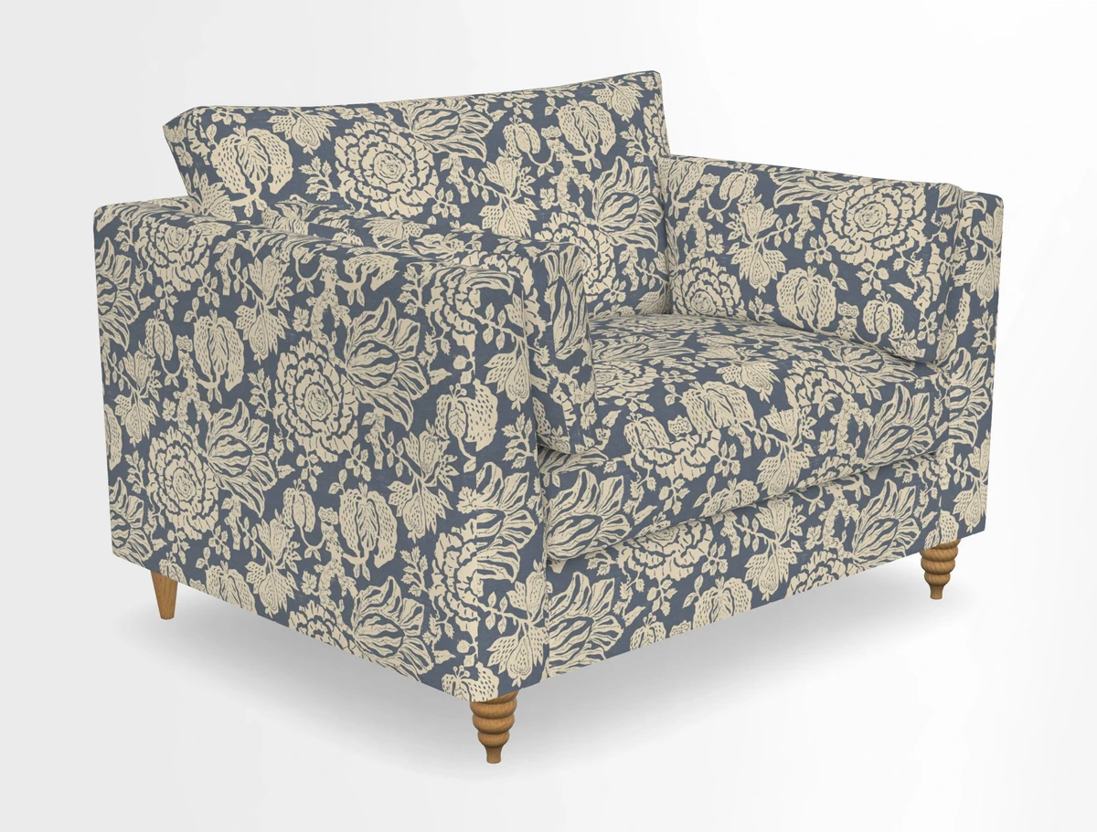 Saltdean snuggler in Linwood Tango Velvet Rosewood