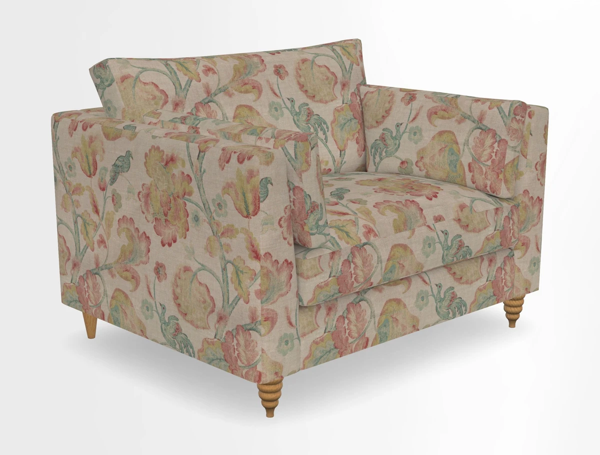 Saltdean snuggler in Linwood Tango Velvet Rosewood