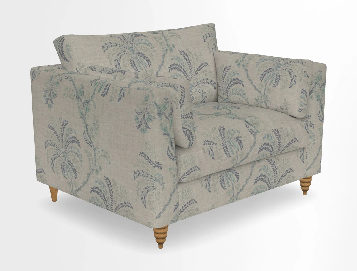 Saltdean snuggler in Linwood Tango Velvet Rosewood
