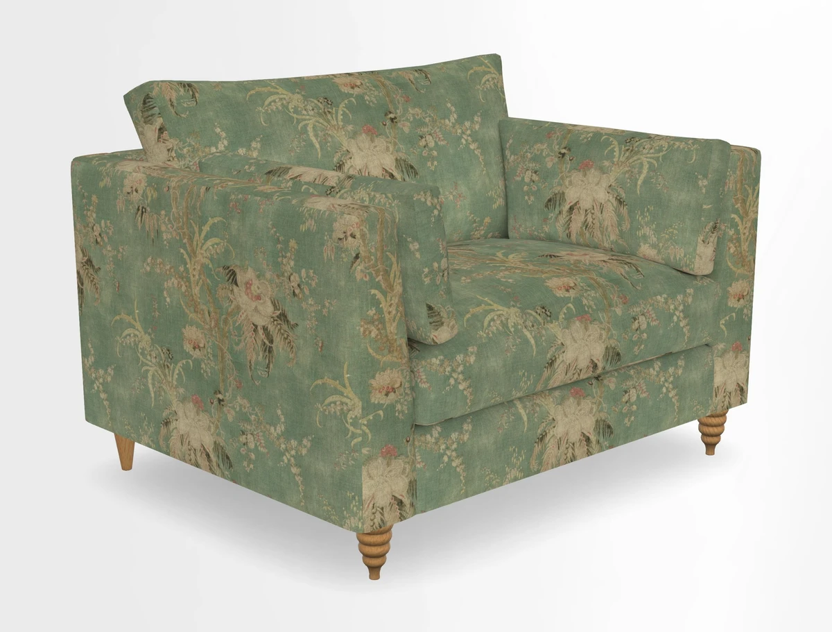Saltdean snuggler in Linwood Tango Velvet Rosewood